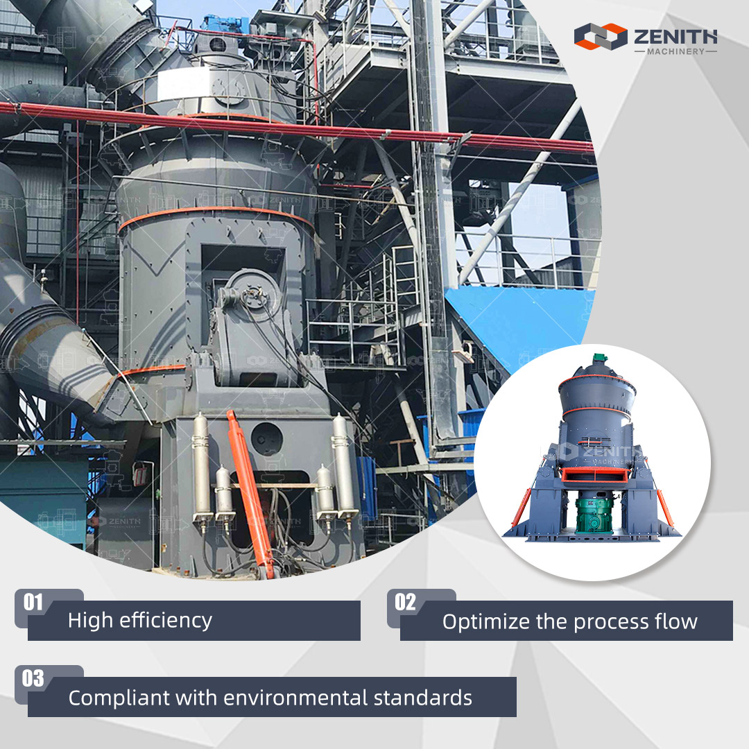 Diagram showing material flow in Zenith LM Vertical Mill for coal grinding